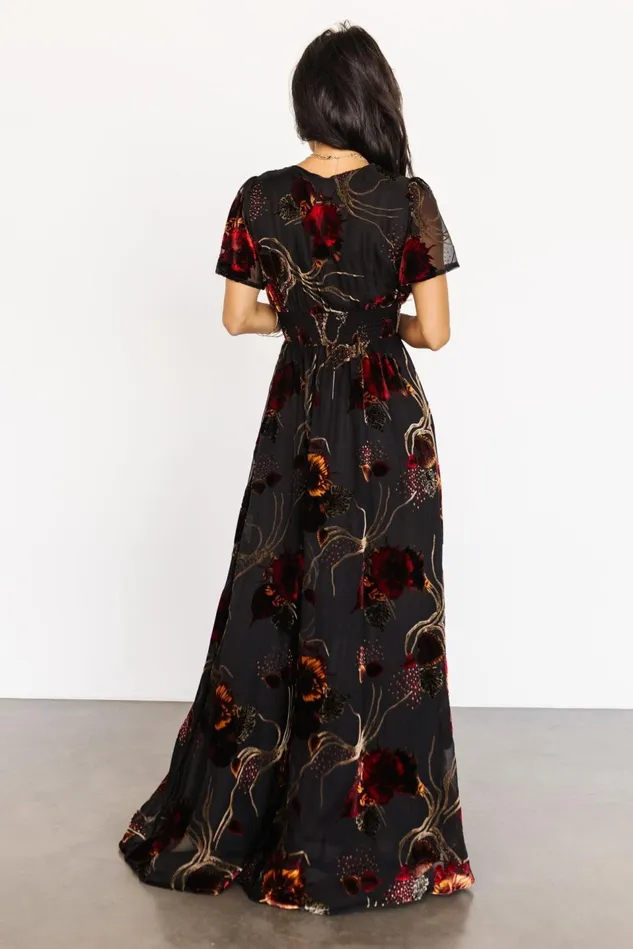 Baltic Born Wedding Guest Women Valen Maxi Dress Black Multi Baltic Born Wedding Guest Women Valen Maxi Dress Black Multi