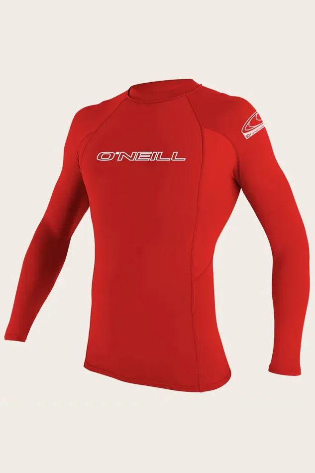 BASIC SKINS 50 LS RASH GUARD Red Men O039NEILL Men039S Wetsuits