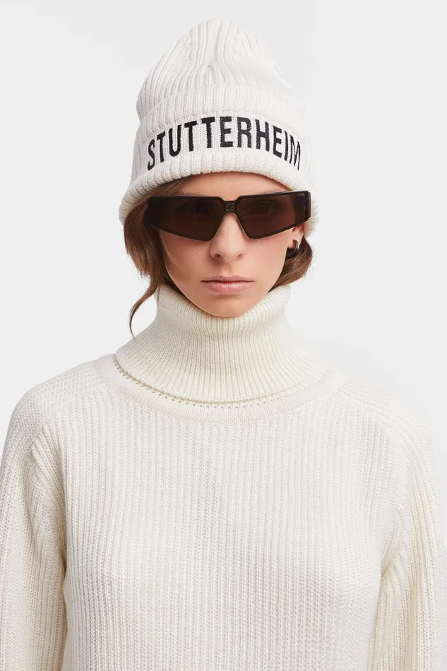 Beanies Women Stutterheim Big L Beanie OffWhite