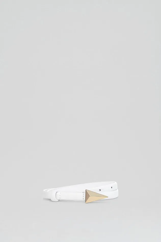 Belts Women Scanlan Theodore TRIANGLE TRIM BELT 12 Bianco Belts Women Scanlan Theodore TRIANGLE TRIM BELT 12 Bianco