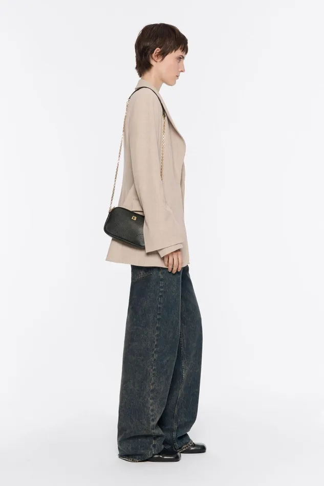 Black Leather Mini Crossbody Bag Black Women Bimba Y Lola Mini Bags Black Leather Mini Crossbody Bag Black Women Bimba Y Lola Mini Bags