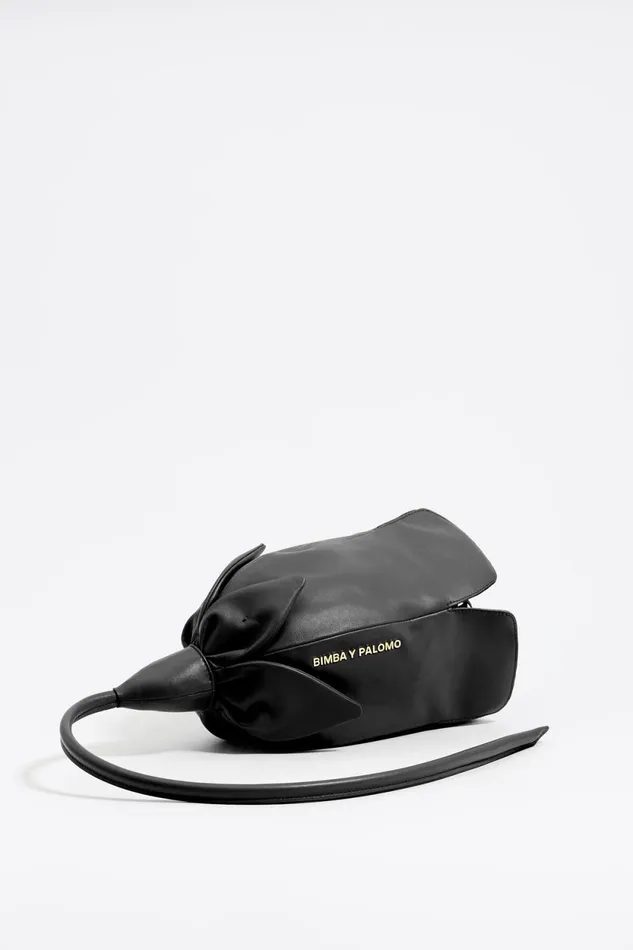 Black Leather Rose Bag Black Women Bimba Y Lola Handbags