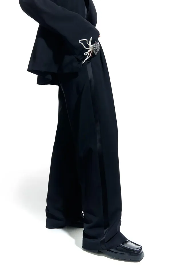 Black Maxi Pleat Trousers Black Women Bimba Y Lola Bimba Y Palomo Black Maxi Pleat Trousers Black Women Bimba Y Lola Bimba Y Palomo