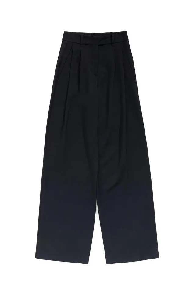 Black Maxi Pleat Trousers Black Women Bimba Y Lola Bimba Y Palomo Black Maxi Pleat Trousers Black Women Bimba Y Lola Bimba Y Palomo