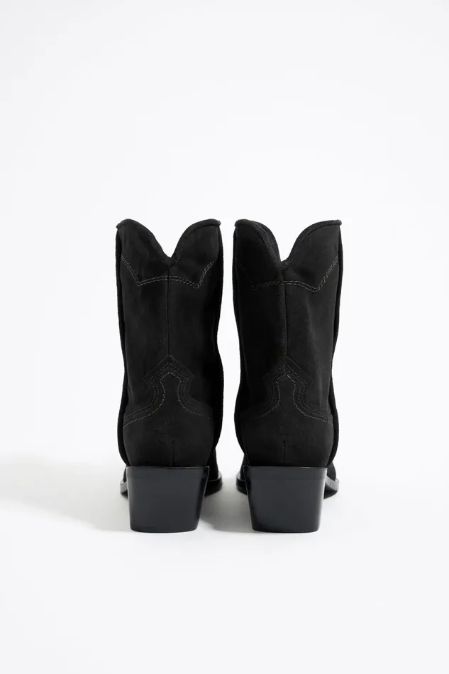Black Split Leather Cowboy Ankle Boot Black Women Bimba Y Lola Ankle Boots And Boots Black Split Leather Cowboy Ankle Boot Black Women Bimba Y Lola Ankle Boots And Boots
