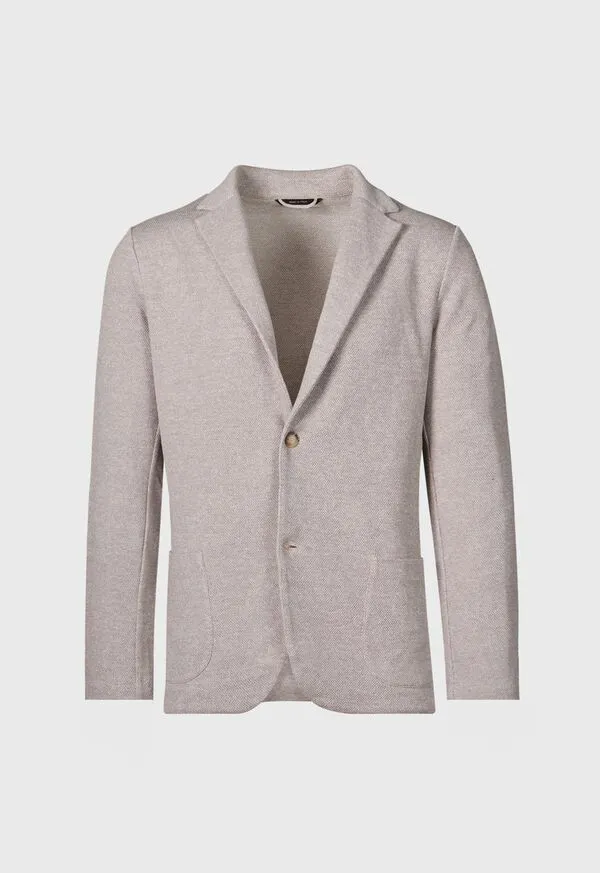 Blazers and Jackets Paulstuart Mens Linen and Cotton Piqu Knit Blazer Navy