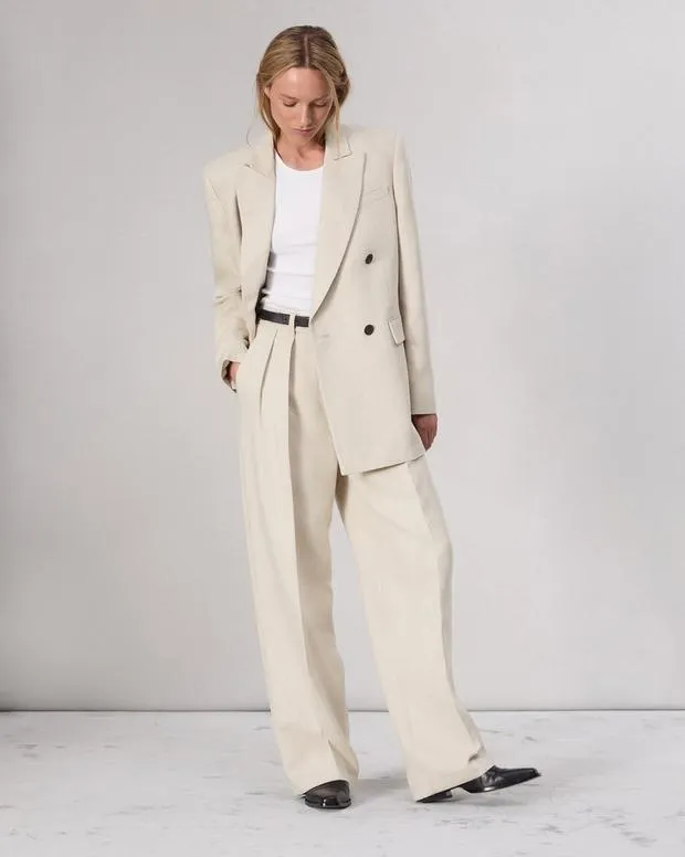 Blazers and Vests Women Rag and Bone Emile Suiting Blazer Oatmeal