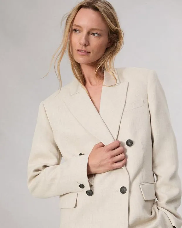 Blazers and Vests Women Rag and Bone Emile Suiting Blazer Oatmeal