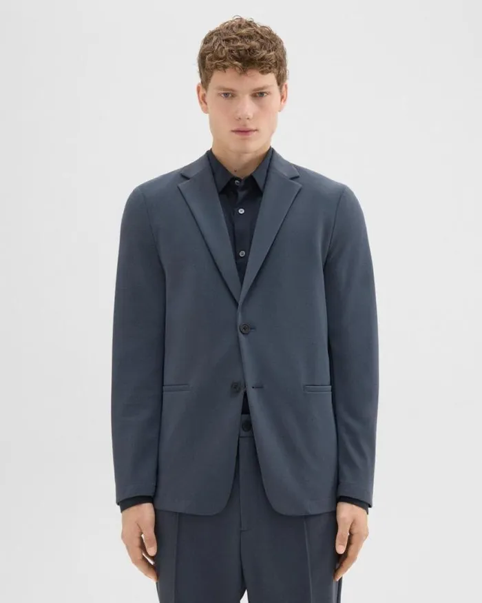 Blazers Jackets Men Theory Clinton Blazer In Precision Ponte Basalt
