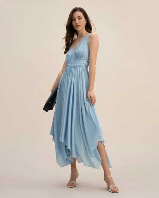 Blue Silk VNeck Dress Sexy Sleeveless Adonis Clothing Women Jumpsuits Lilysilk Dresses Blue Silk VNeck Dress Sexy Sleeveless Adonis Clothing Women Jumpsuits Lilysilk Dresses
