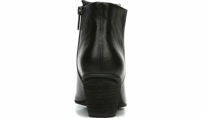 Booties Women Franco Sarto Sarto Kinga Block Heel Bootie Black Leather