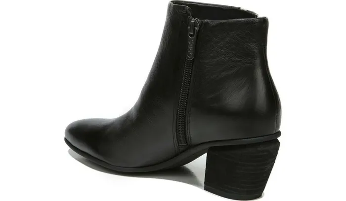 Booties Women Franco Sarto Sarto Kinga Block Heel Bootie Black Leather