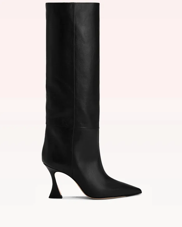 Boots Women Alexandre Birman Brena Knee High Boot 8211 Luxury Leather Boots Black