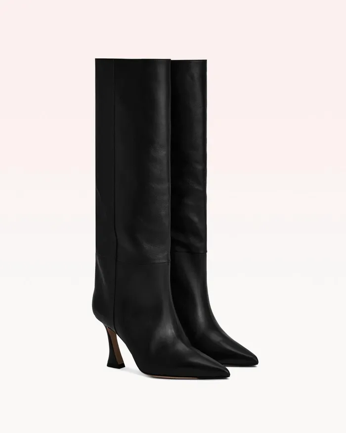 Boots Women Alexandre Birman Brena Knee High Boot 8211 Luxury Leather Boots Black