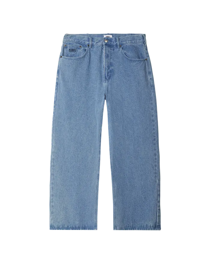 BOTTOMS Men BIGWIG BAGGY DENIM Light Indigo OBEY Clothing