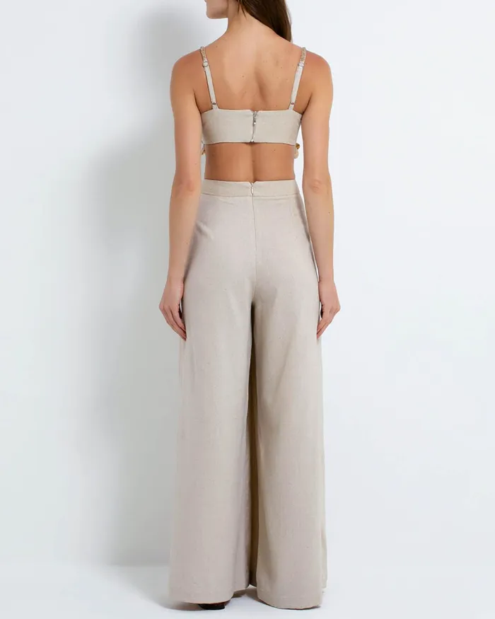 Bottoms Women PatBO Wide Leg Linen Pants FINAL SALE