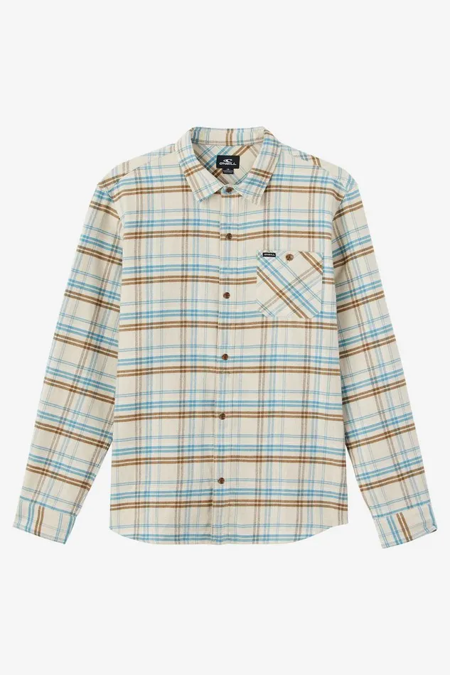 BOY039S REDMOND PLAID LONG SLEEVE SHIRT Lt Khaki Kids O039NEILL Boy039S Clothing