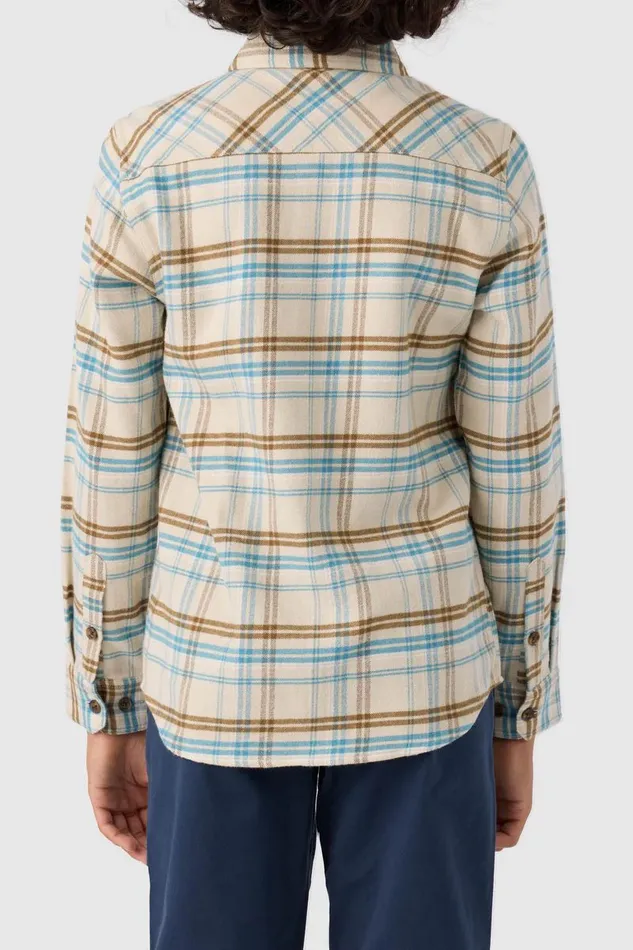 BOY039S REDMOND PLAID LONG SLEEVE SHIRT Lt Khaki Kids O039NEILL Boy039S Clothing