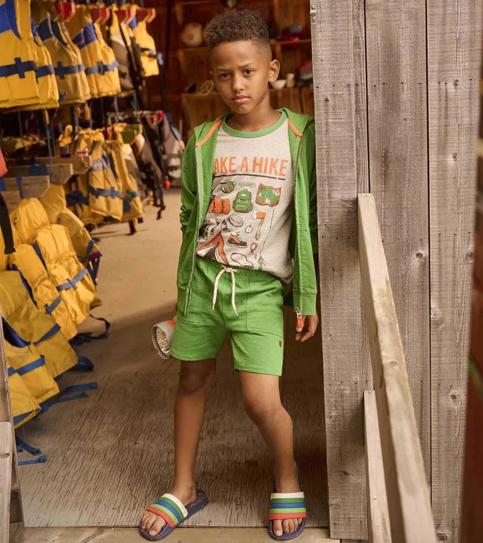 Boys Camp Green Relaxed Shorts Hatley