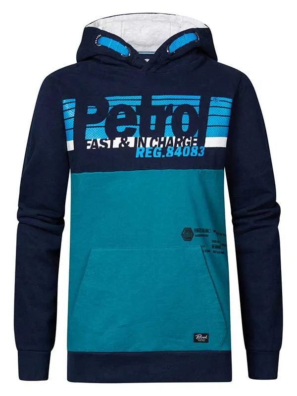 Boys Knits and Sweats Petrol Industries Colourblock Hoodie Midnight Navy