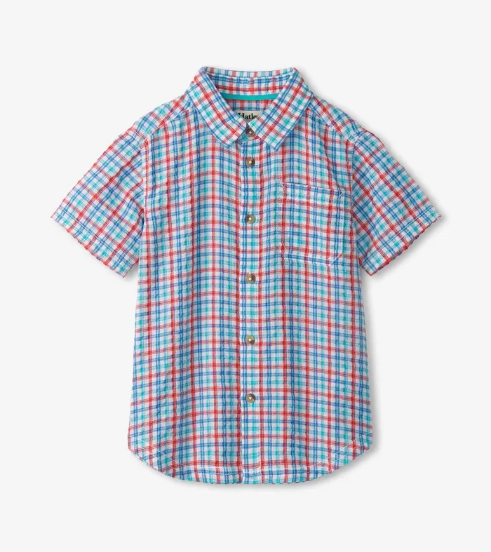 Boys Scuba Check Button Down Shirt Hatley