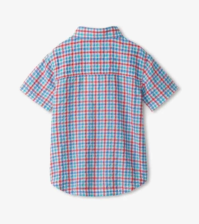 Boys Scuba Check Button Down Shirt Hatley