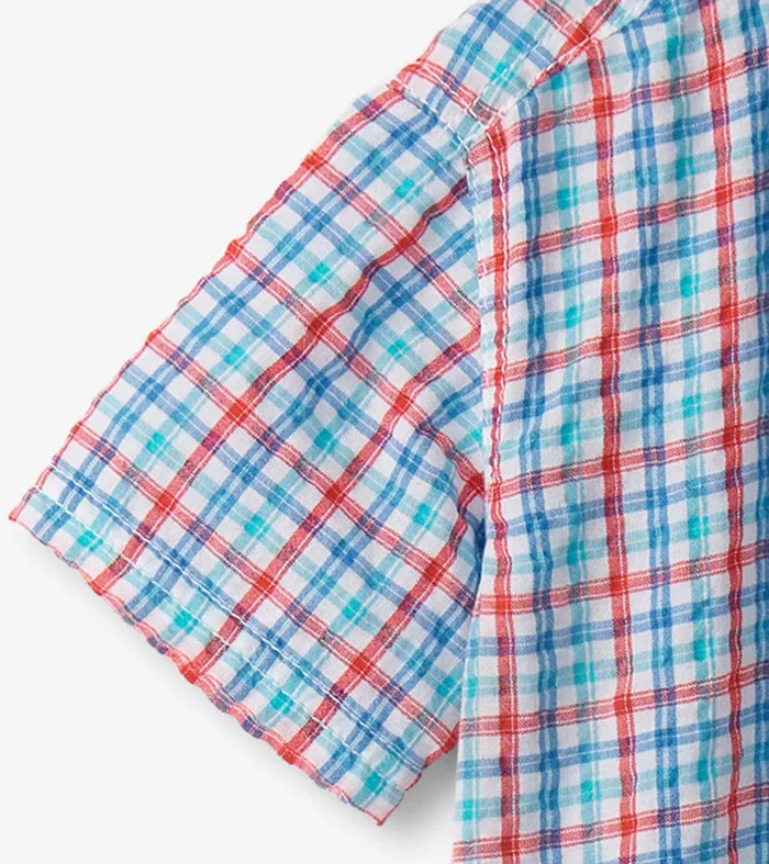 Boys Scuba Check Button Down Shirt Hatley