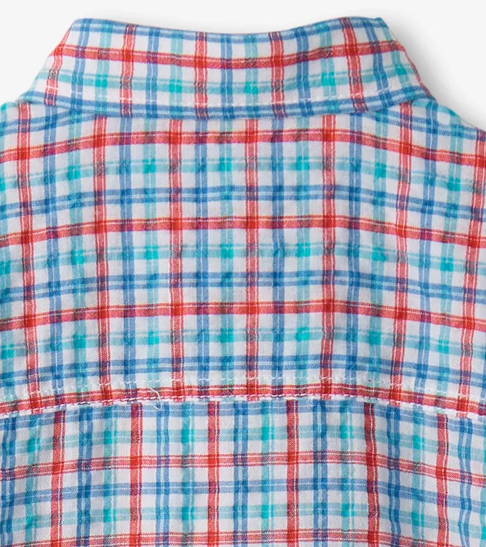 Boys Scuba Check Button Down Shirt Hatley