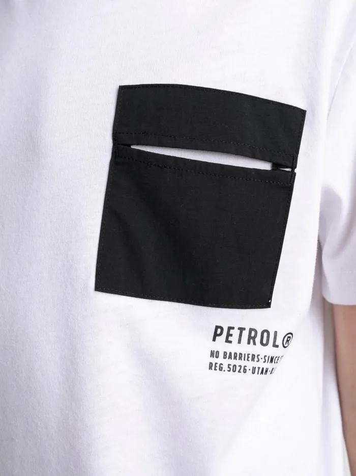 Boys TShirts Petrol Industries Pocket TShirt Bright White