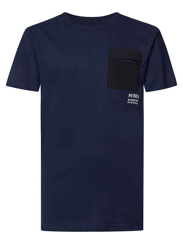 Boys TShirts Petrol Industries Pocket TShirt Midnight Navy