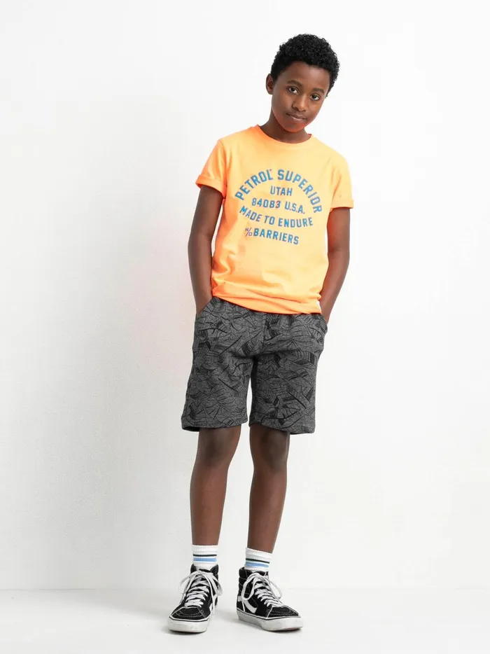 Boys TShirts Petrol Industries Summery TShirt Shocking Orange