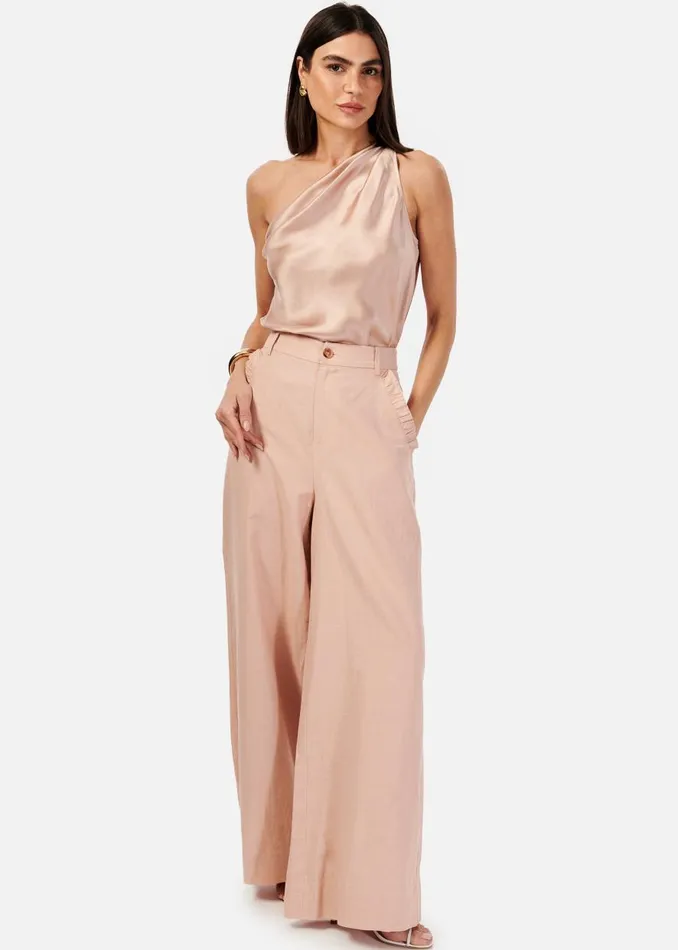 CAMI NYC Bottoms Women Lorien Wide Leg Pant Clay