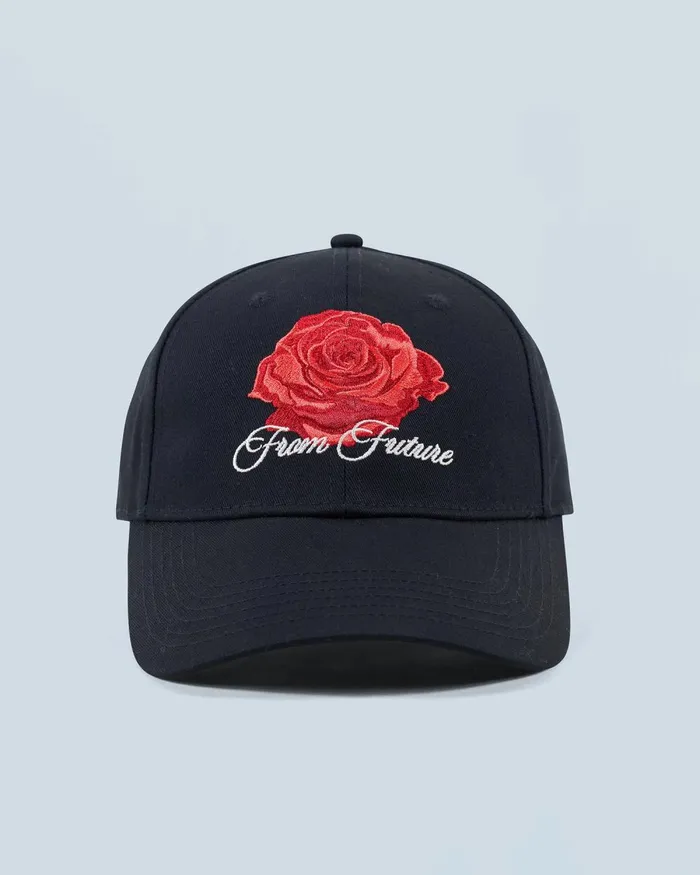 Caps From Future Pink Curved Visor Cap Black