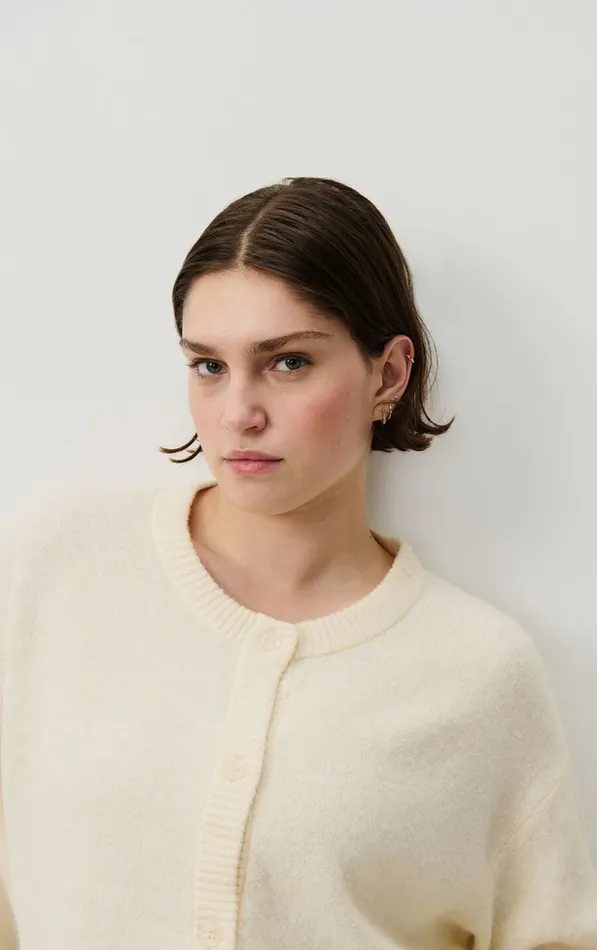 Cardigan Damsville Melange Pannacotta Women American Vintage Jumpers and Cardigans Cardigan Damsville Melange Pannacotta Women American Vintage Jumpers and Cardigans