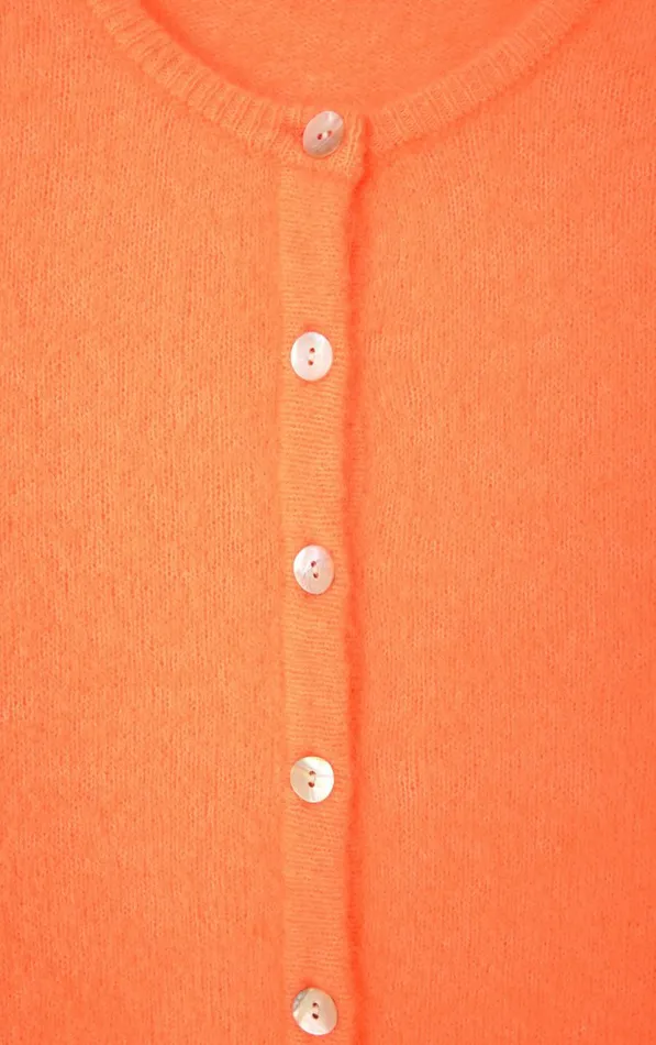 Cardigan Vitow Fluorescent Carrot Melange Women American Vintage Jumpers and Cardigans Cardigan Vitow Fluorescent Carrot Melange Women American Vintage Jumpers and Cardigans