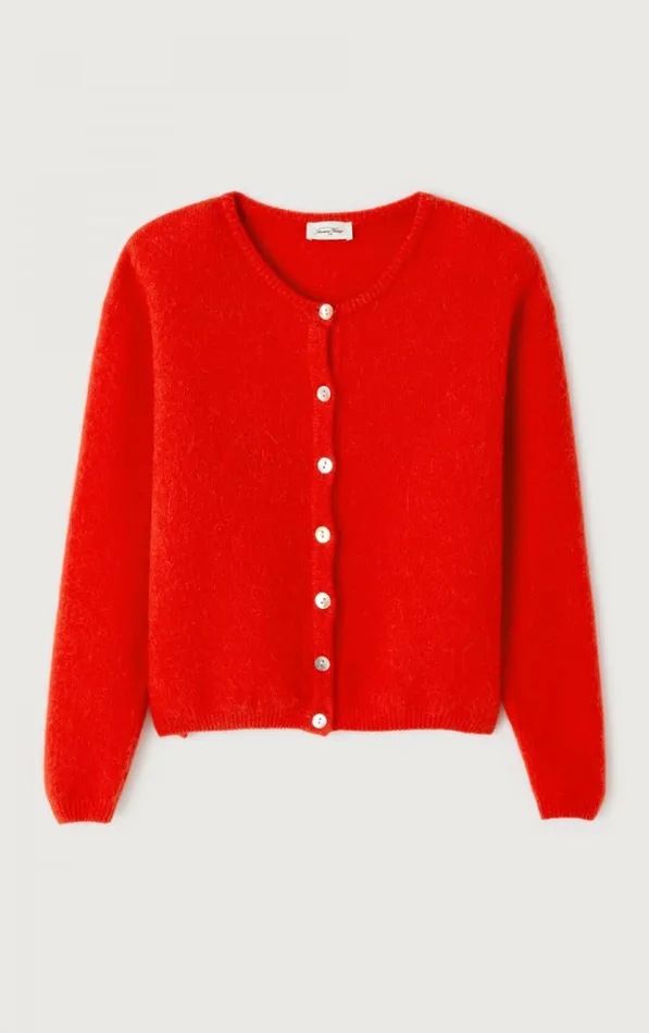 Cardigan Vitow Strawberry Women American Vintage Jumpers and Cardigans
