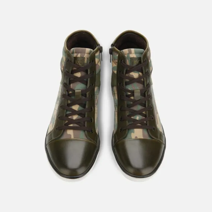 Center High Top Sneaker Olive Camo Men Kenneth Cole Sneakers