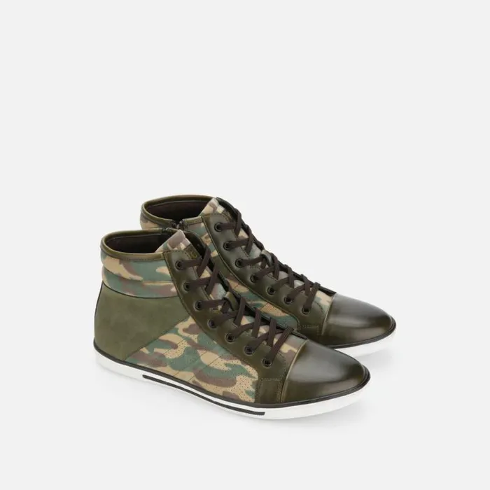 Center High Top Sneaker Olive Camo Men Kenneth Cole Sneakers