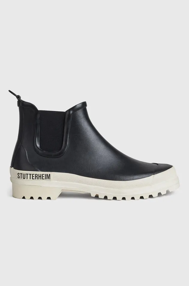 Chelsea Boots Women Stutterheim Chelsea Winterwalker BlackWhite