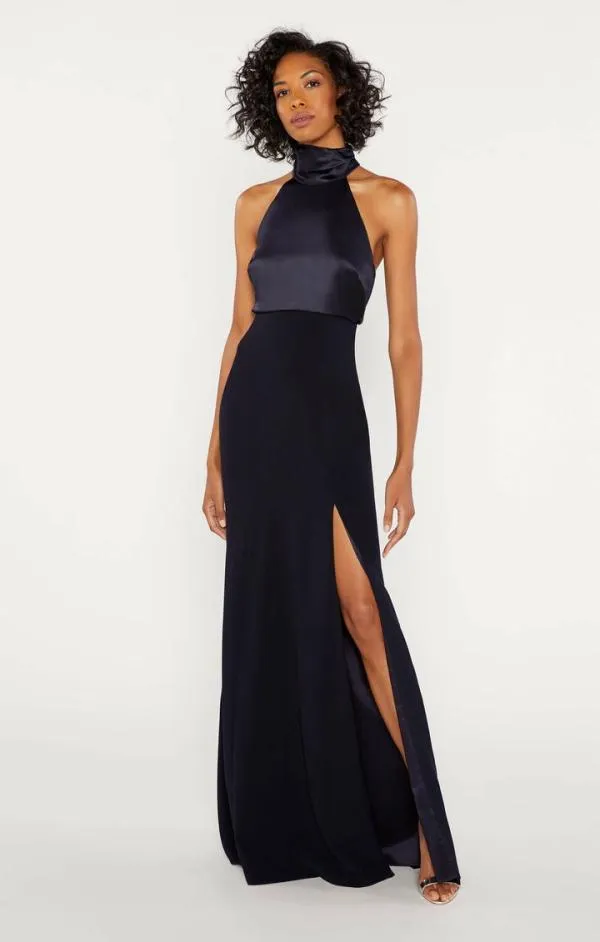 Cinq Sept Alexandra Gown Navy Women Cocktail and Evening
