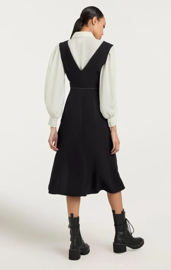 Cinq Sept Ambre Dress Blackivory Women Midi