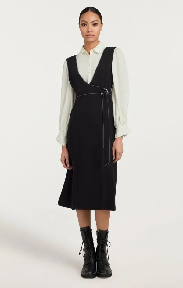 Cinq Sept Ambre Dress Blackivory Women Midi