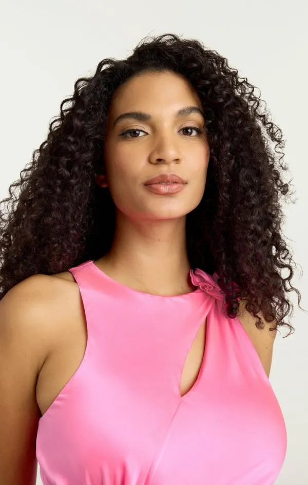 Cinq Sept Cates Dress Electric Pink Women Midi