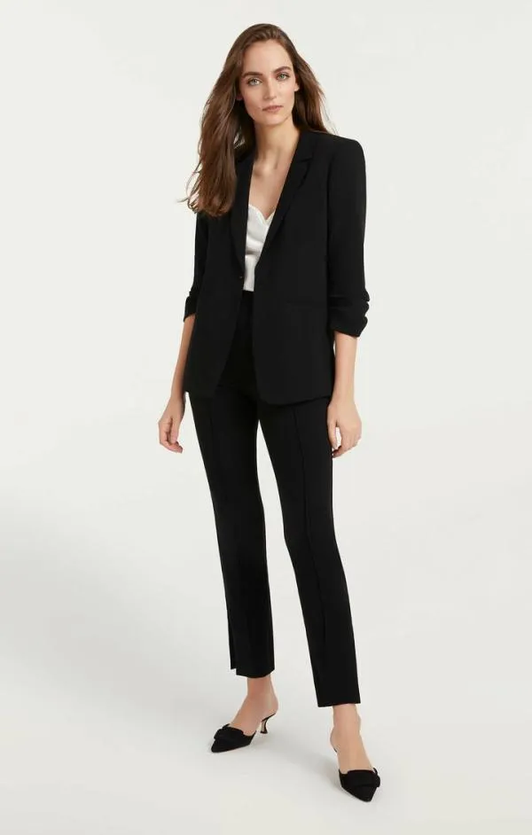 Cinq Sept Crepe Khloe Blazer Black Women Blazers