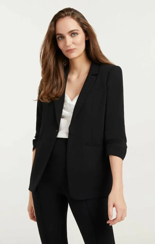 Cinq Sept Crepe Khloe Blazer Black Women Blazers