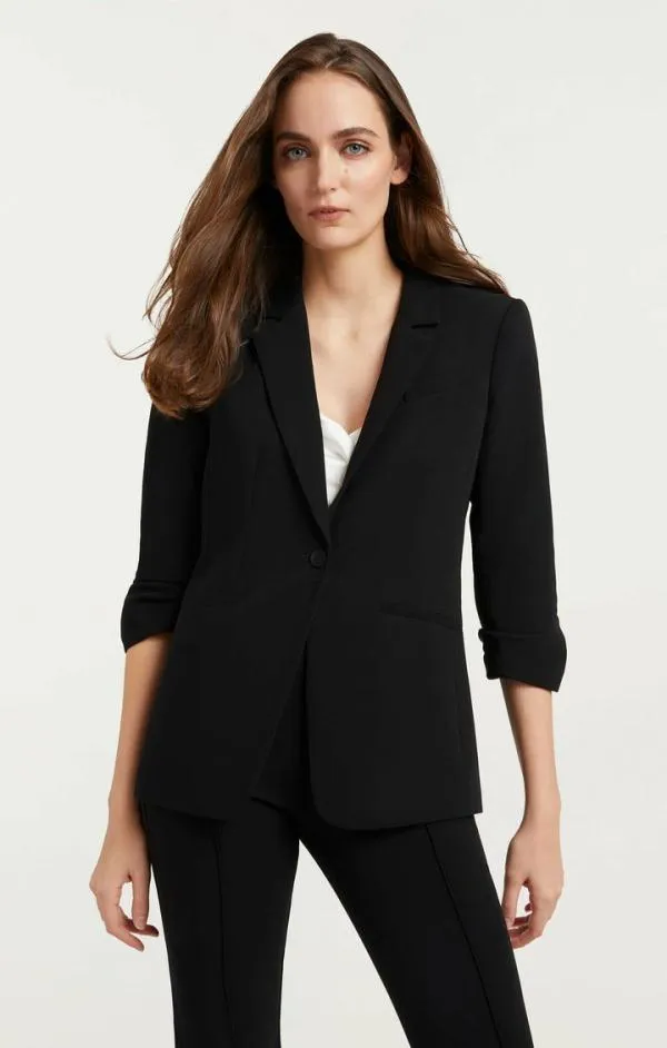 Cinq Sept Crepe Khloe Blazer Black Women Blazers