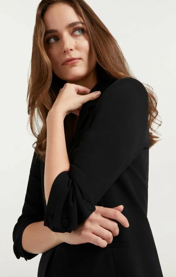 Cinq Sept Crepe Khloe Blazer Black Women Blazers