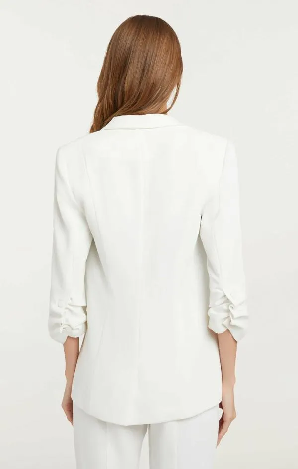 Cinq Sept Crepe Khloe Blazer Ivory Women Blazers