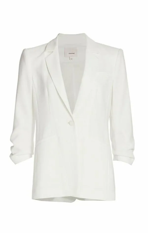 Cinq Sept Crepe Khloe Blazer Ivory Women Blazers