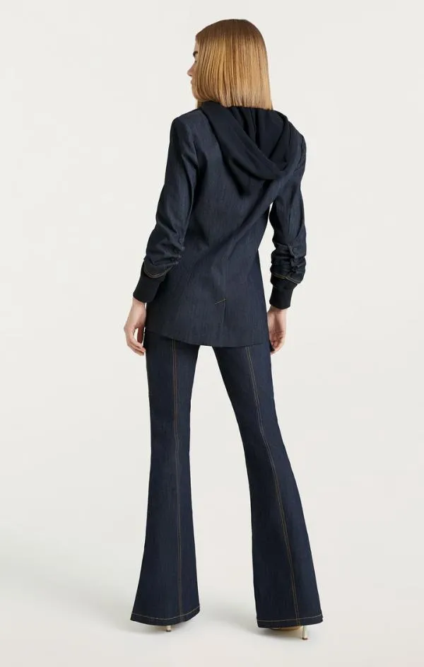 Cinq Sept Denim Hooded Khloe Blazer Indigo Women Blazers